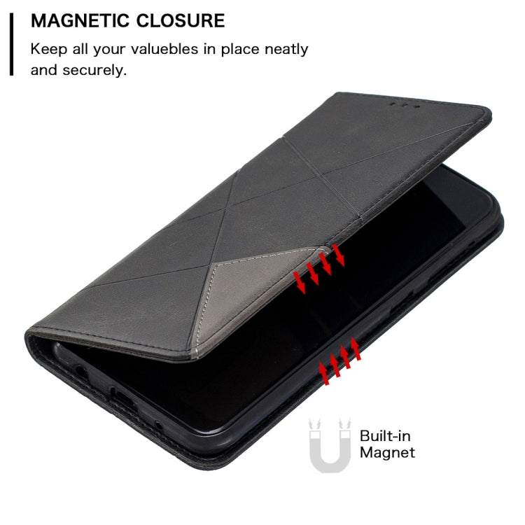 Rhombus Texture Horizontal Flip Magnetic Leather Case with Holder & Card Slots & Wallet For Galaxy A10 / M10