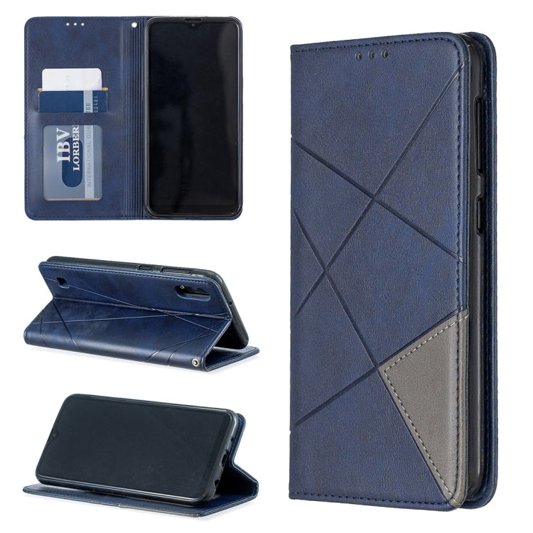 Rhombus Texture Horizontal Flip Magnetic Leather Case with Holder & Card Slots & Wallet For Galaxy A10 / M10