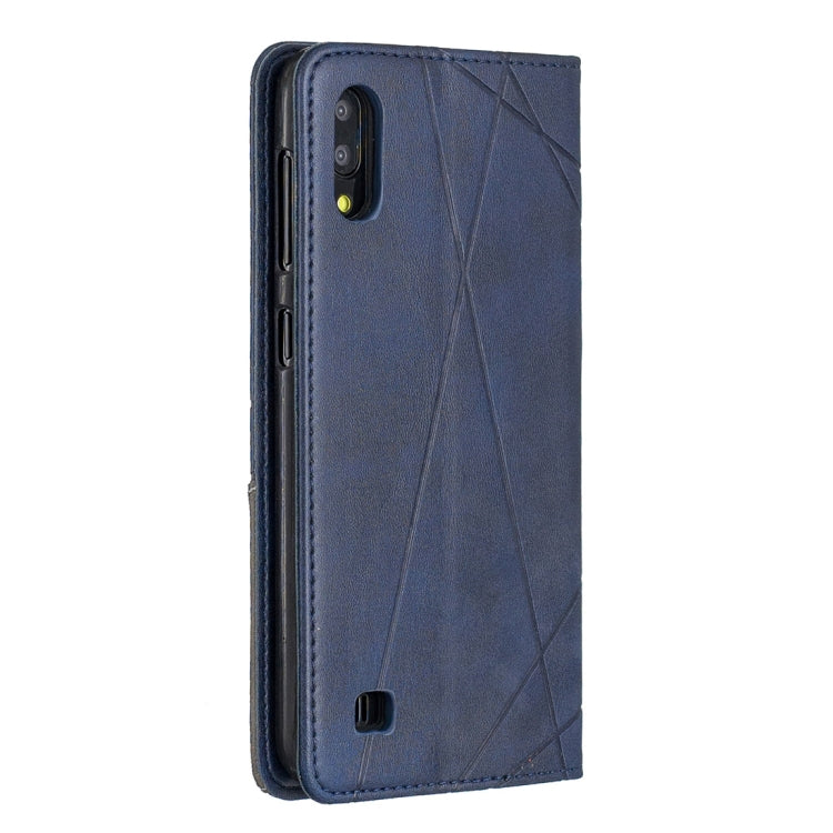 Rhombus Texture Horizontal Flip Magnetic Leather Case with Holder & Card Slots & Wallet For Galaxy A10 / M10
