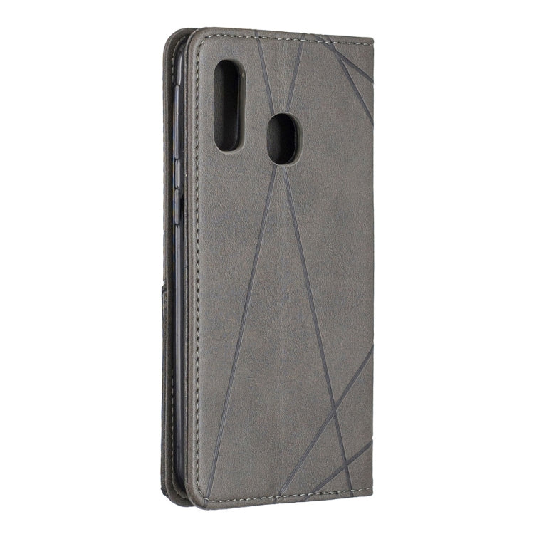 Rhombus Texture Horizontal Flip Magnetic Leather Case with Holder & Card Slots & Wallet For Galaxy A40