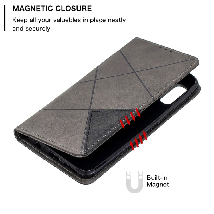 Rhombus Texture Horizontal Flip Magnetic Leather Case with Holder & Card Slots & Wallet For Galaxy A40