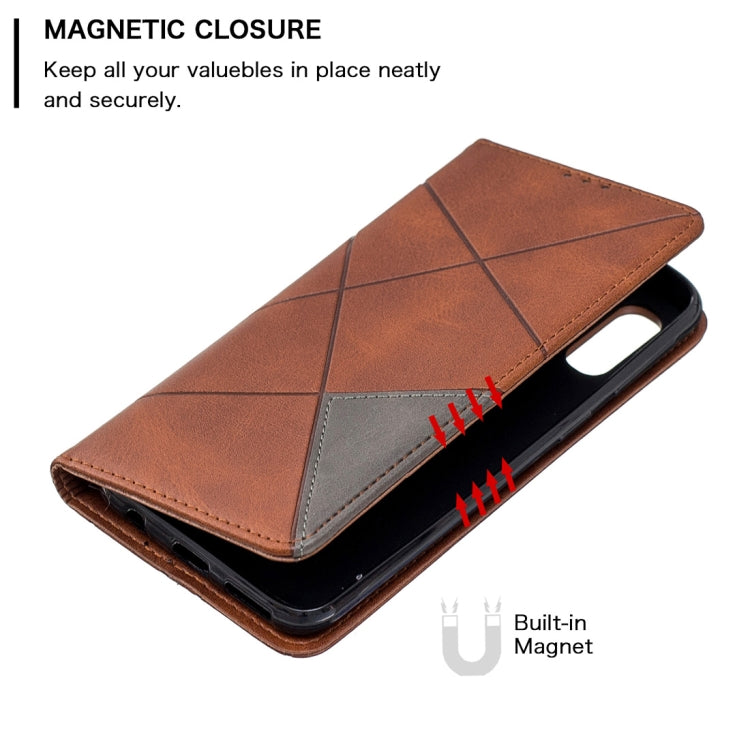 Rhombus Texture Horizontal Flip Magnetic Leather Case with Holder & Card Slots & Wallet For Galaxy A40
