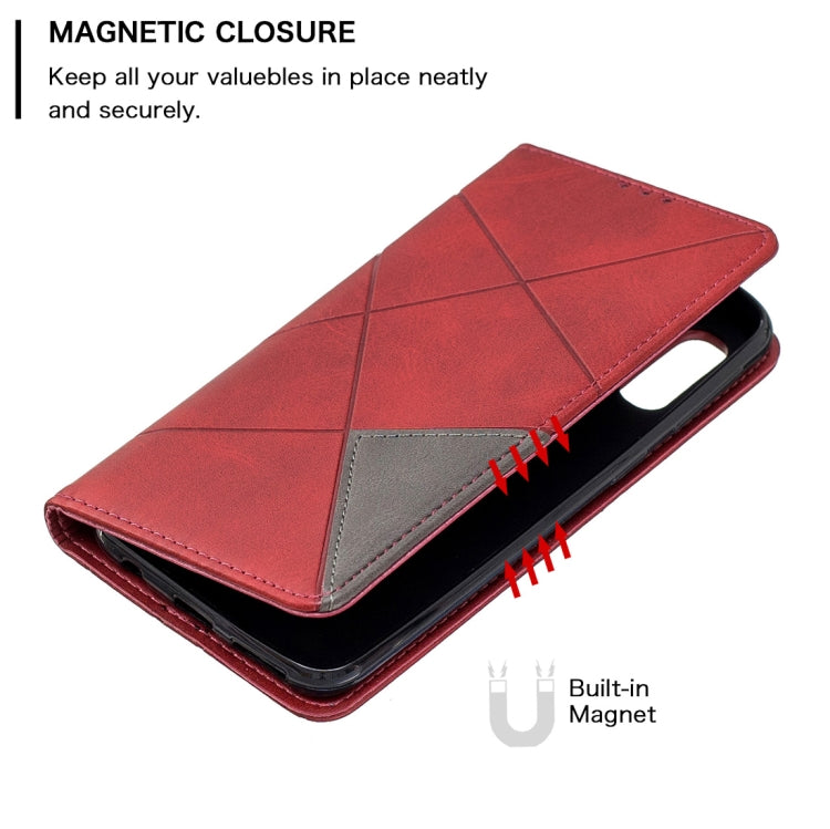 Rhombus Texture Horizontal Flip Magnetic Leather Case with Holder & Card Slots & Wallet For Galaxy A40