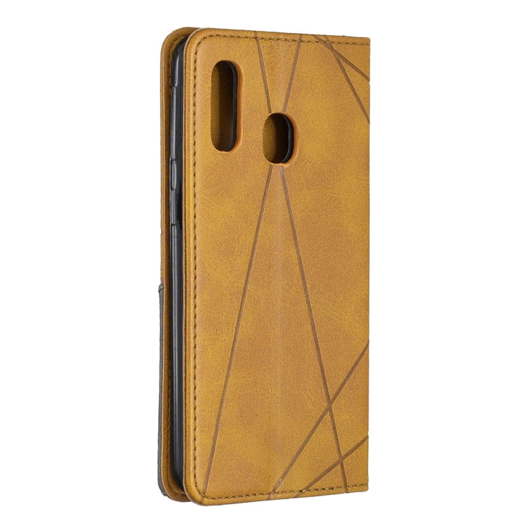 Rhombus Texture Horizontal Flip Magnetic Leather Case with Holder & Card Slots & Wallet For Galaxy A40