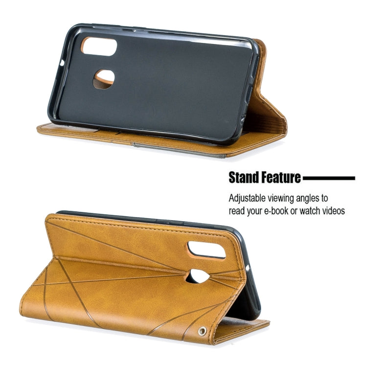Rhombus Texture Horizontal Flip Magnetic Leather Case with Holder & Card Slots & Wallet For Galaxy A40