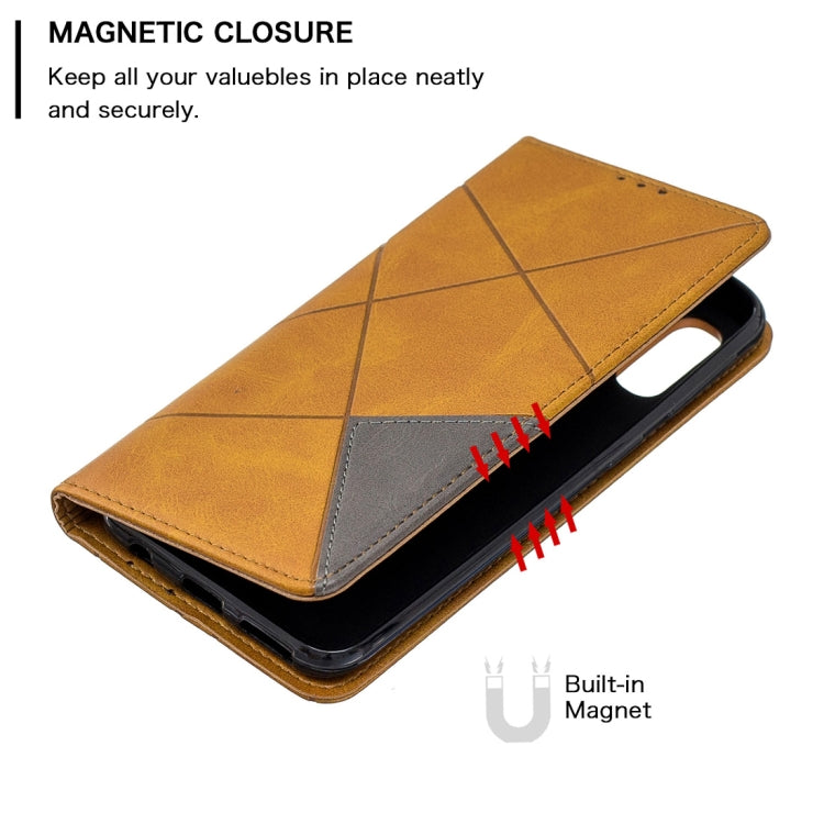 Rhombus Texture Horizontal Flip Magnetic Leather Case with Holder & Card Slots & Wallet For Galaxy A40