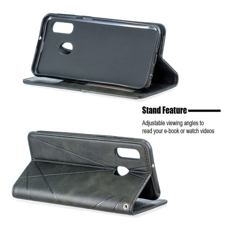 Rhombus Texture Horizontal Flip Magnetic Leather Case with Holder & Card Slots & Wallet For Galaxy A40