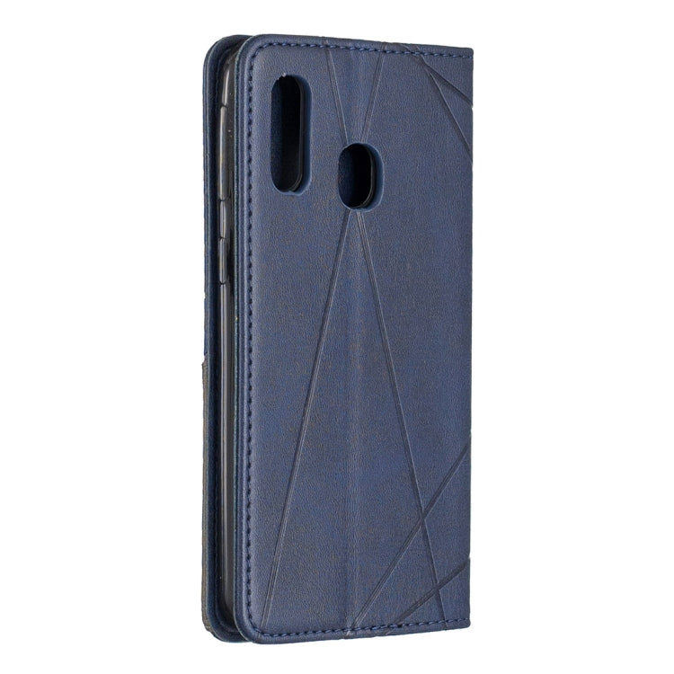 Rhombus Texture Horizontal Flip Magnetic Leather Case with Holder & Card Slots & Wallet For Galaxy A40