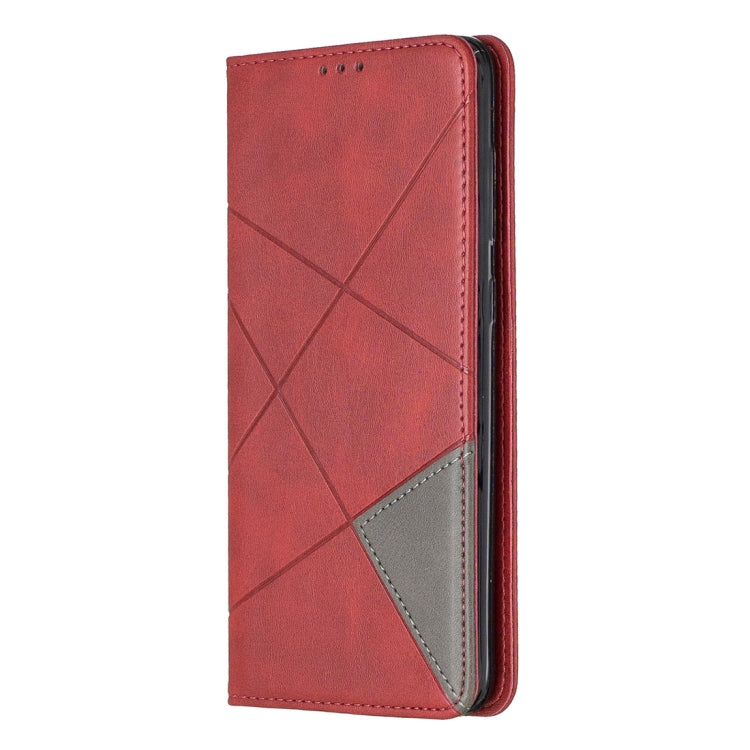 Rhombus Texture Horizontal Flip Magnetic Leather Case with Holder & Card Slots For Galaxy A70