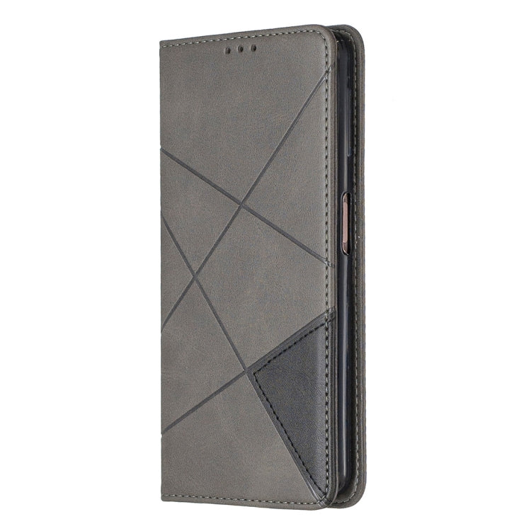 Rhombus Texture Horizontal Flip Magnetic Leather Case with Holder & Card Slots For Galaxy A7 (2018)