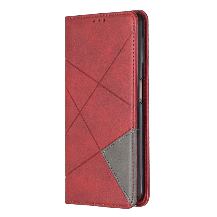 Rhombus Texture Horizontal Flip Magnetic Leather Case with Holder & Card Slots For Galaxy A7 (2018)