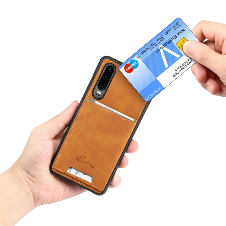 PU + TPU Protective Case with Card Slots for Huawei P30