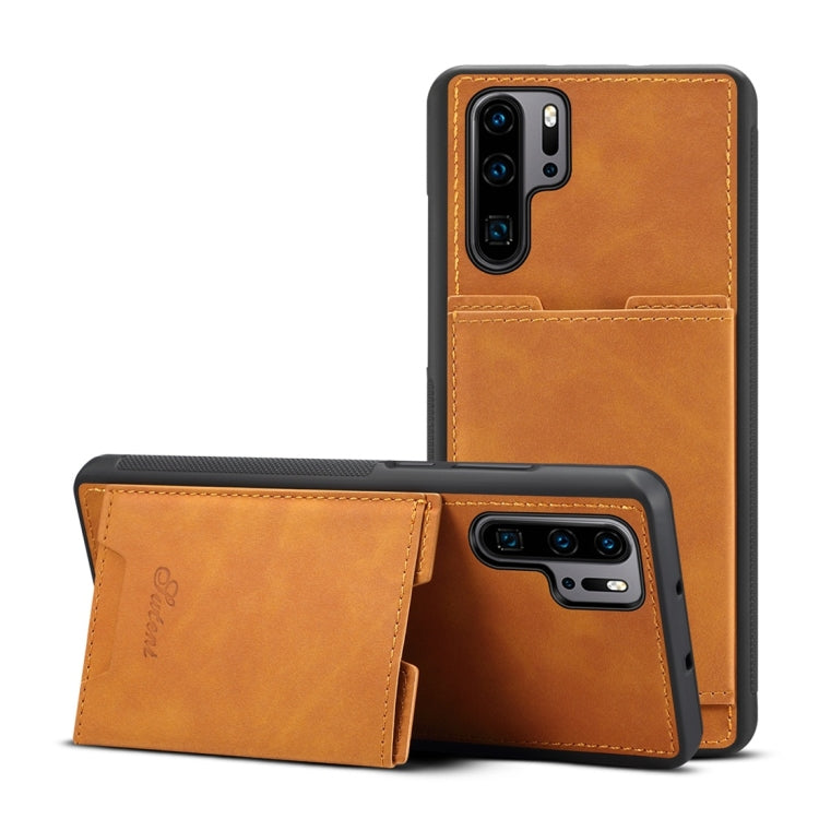 PU + TPU Protective Case with Card Slots for Huawei P30 Pro