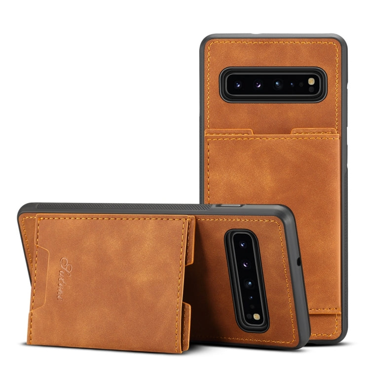 PU + TPU Protective Case with Card Slots for Galaxy S10 5G