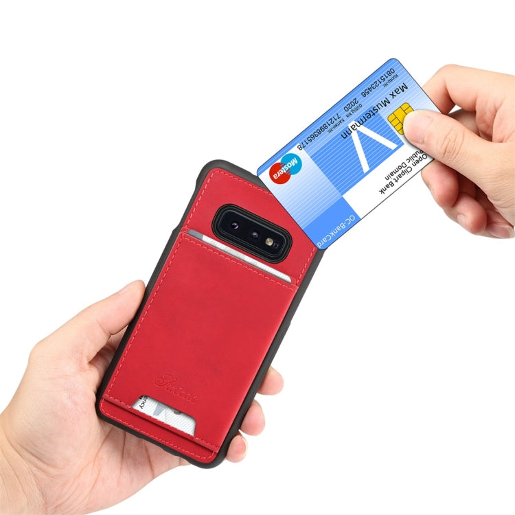 PU + TPU Protective Case with Card Slots for Galaxy S10 E