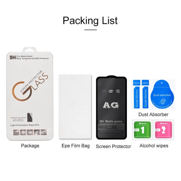 AG Matte Frosted Full Cover Tempered Glass For OPPO Realme C2