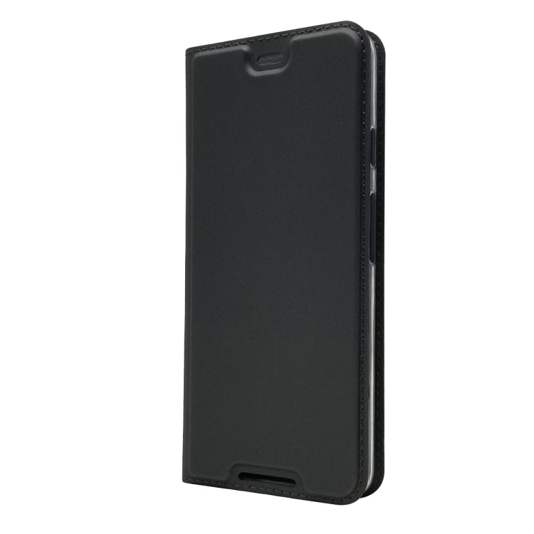 Electric Pressed Plain Texture Ultra-thin Magnetic Suction TPU + PU Leather Case with Holder & Card Slot for Google Pixel 3