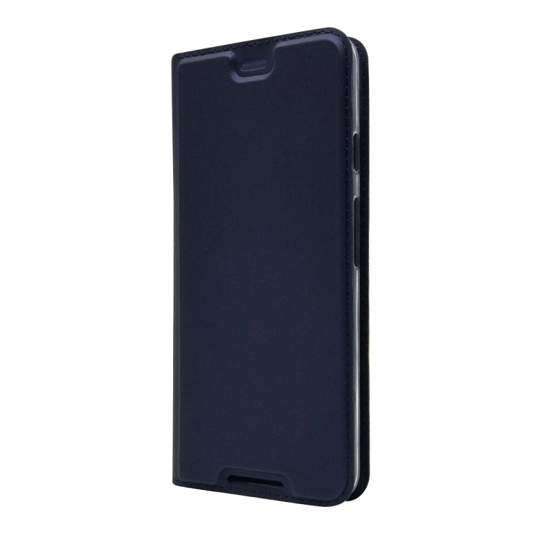 Electric Pressed Plain Texture Ultra-thin Magnetic Suction TPU + PU Leather Case with Holder & Card Slot for Google Pixel 3
