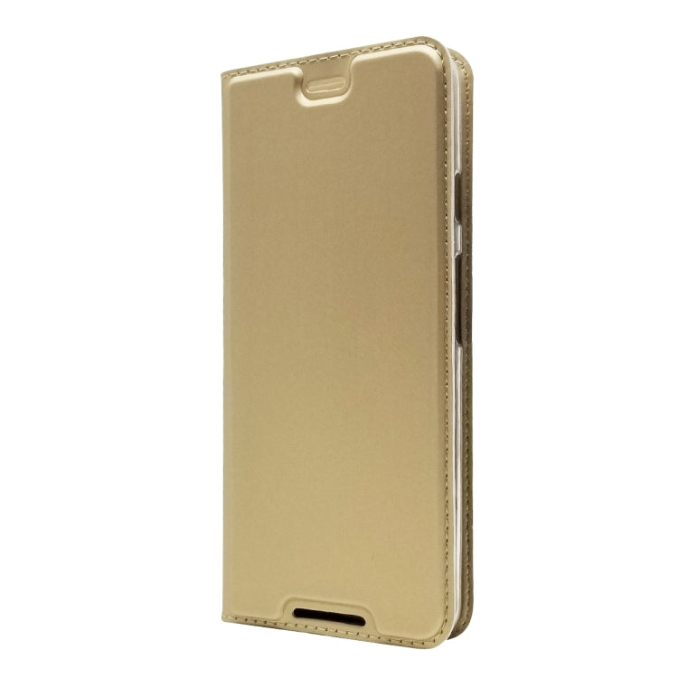 Electric Pressed Plain Texture Ultra-thin Magnetic Suction TPU + PU Leather Case with Holder & Card Slot for Google Pixel 3