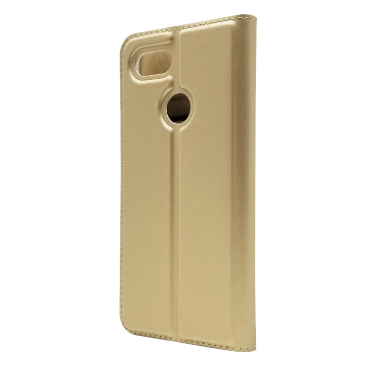 Electric Pressed Plain Texture Ultra-thin Magnetic Suction TPU + PU Leather Case with Holder & Card Slot for Google Pixel 3