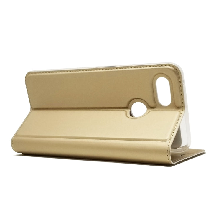 Electric Pressed Plain Texture Ultra-thin Magnetic Suction TPU + PU Leather Case with Holder & Card Slot for Google Pixel 3