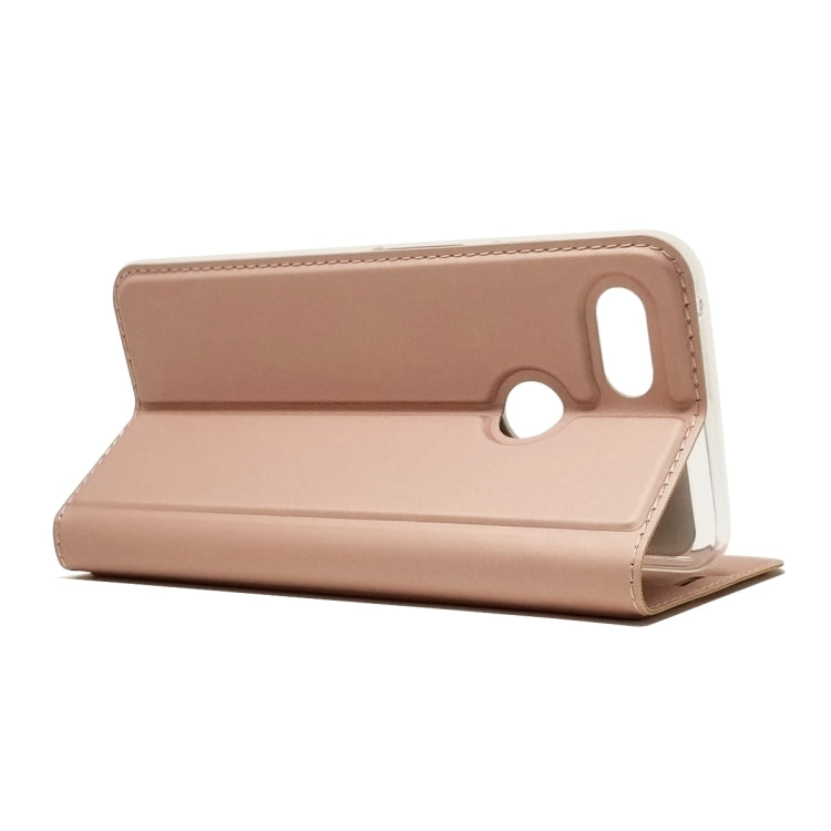 Electric Pressed Plain Texture Ultra-thin Magnetic Suction TPU + PU Leather Case with Holder & Card Slot for Google Pixel 3