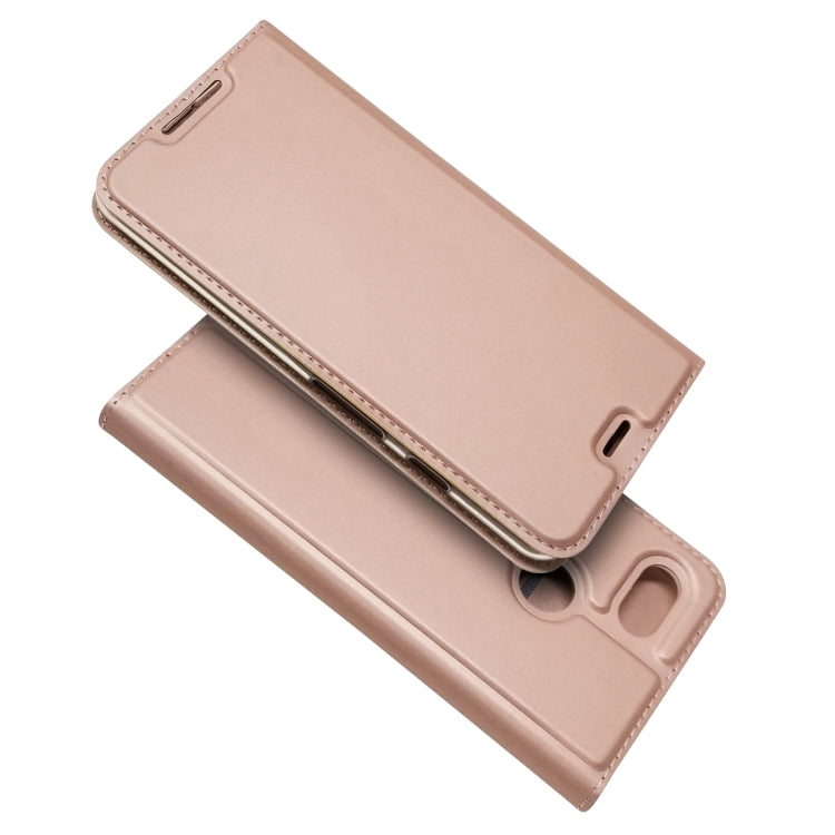 Electric Pressed Plain Texture Ultra-thin Magnetic Suction TPU + PU Leather Case with Holder & Card Slot for Google Pixel 3