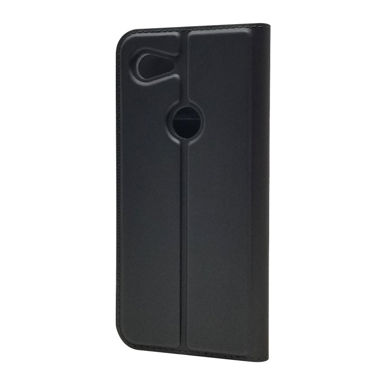 Electric Pressed Plain Texture Ultra-thin Magnetic Suction TPU + PU Leather Case with Holder & Card Slot For Google Pixel 3A XL