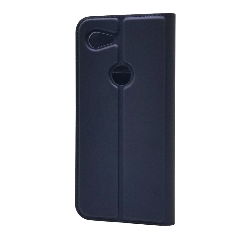 Electric Pressed Plain Texture Ultra-thin Magnetic Suction TPU + PU Leather Case with Holder & Card Slot For Google Pixel 3A XL