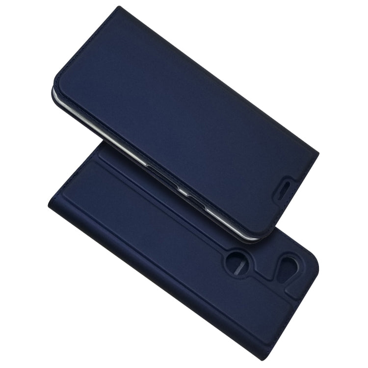Electric Pressed Plain Texture Ultra-thin Magnetic Suction TPU + PU Leather Case with Holder & Card Slot For Google Pixel 3A XL