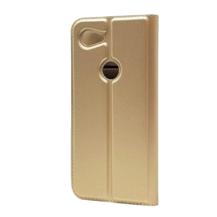 Electric Pressed Plain Texture Ultra-thin Magnetic Suction TPU + PU Leather Case with Holder & Card Slot For Google Pixel 3A XL