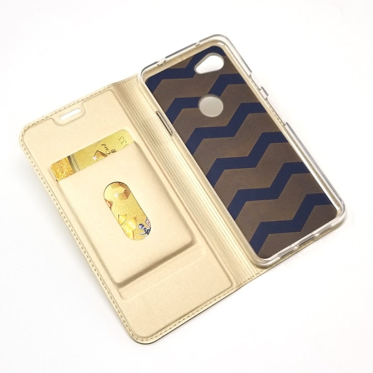 Electric Pressed Plain Texture Ultra-thin Magnetic Suction TPU + PU Leather Case with Holder & Card Slot For Google Pixel 3A XL