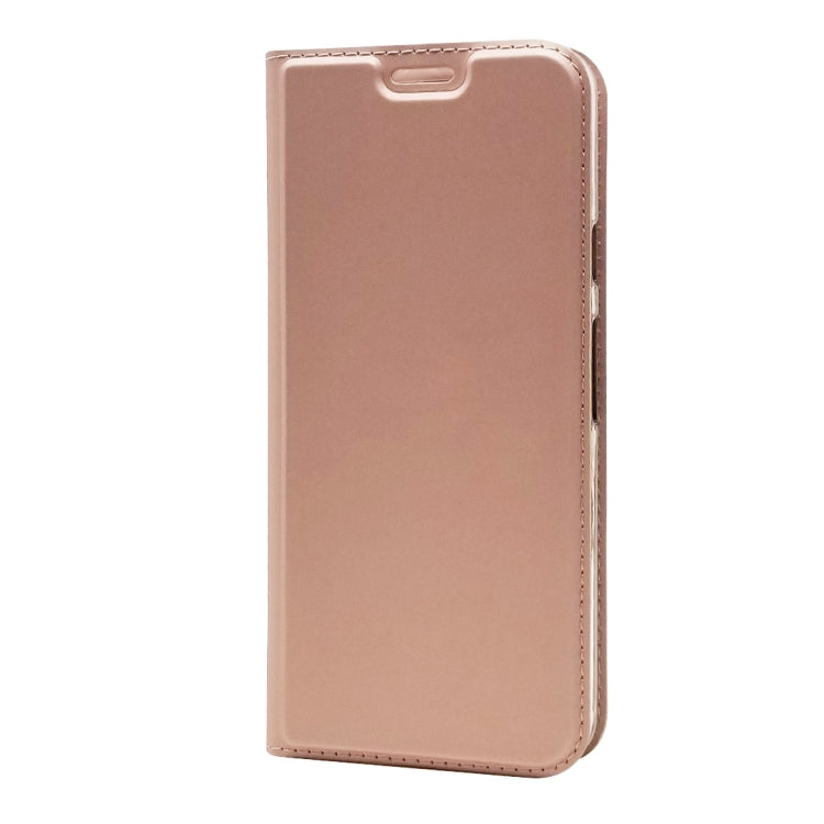 Electric Pressed Plain Texture Ultra-thin Magnetic Suction TPU + PU Leather Case with Holder & Card Slot For Google Pixel 3A