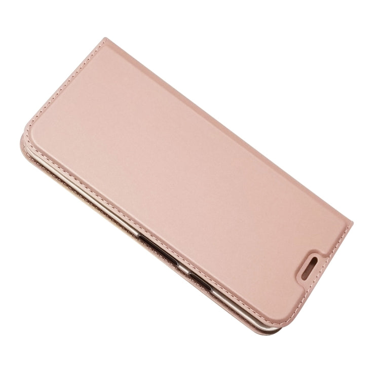 Electric Pressed Plain Texture Ultra-thin Magnetic Suction TPU + PU Leather Case with Holder & Card Slot For Google Pixel 3A