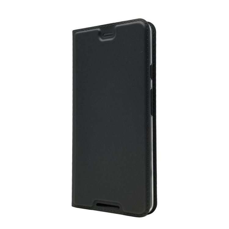 Electric Pressed Plain Texture Ultra-thin Magnetic Suction TPU + PU Leather Case with Holder & Card Slot For Google Pixel 3 XL