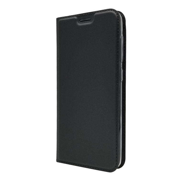 Electric Pressed Plain Texture Ultra-thin Magnetic Suction TPU + PU Leather Case with Holder & Card Slot For ASUS ZenFone Live (L1) ZA550KL
