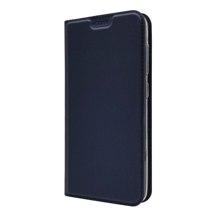 Electric Pressed Plain Texture Ultra-thin Magnetic Suction TPU + PU Leather Case with Holder & Card Slot For ASUS ZenFone Live (L1) ZA550KL