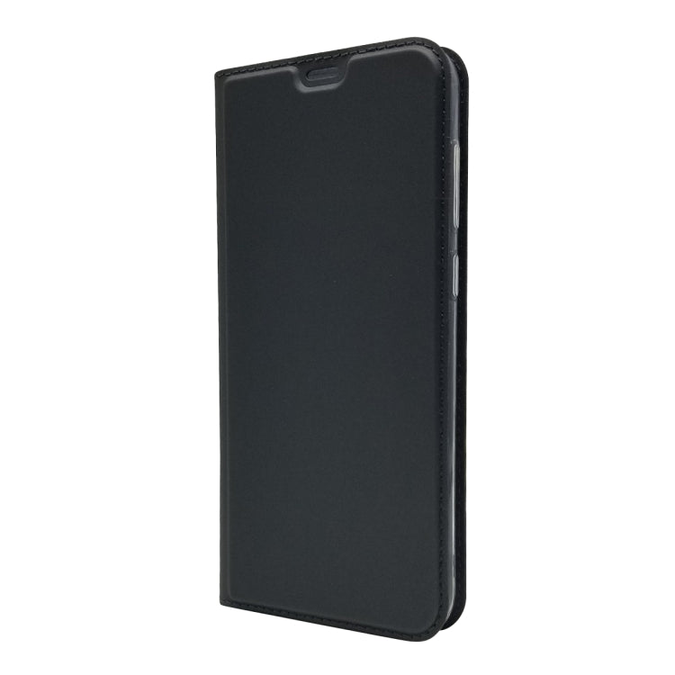 Electric Pressed Plain Texture Ultra-thin Magnetic Suction TPU + PU Leather Case with Holder & Card Slot For ASUS Zenfone Max (M2) ZB633KL