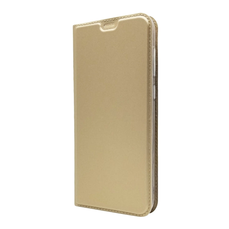 Electric Pressed Plain Texture Ultra-thin Magnetic Suction TPU + PU Leather Case with Holder & Card Slot For ASUS Zenfone Max (M2) ZB633KL