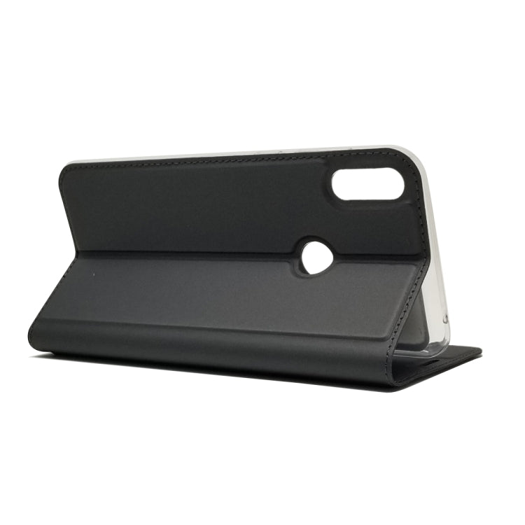 Electric Pressed Plain Texture Ultra-thin Magnetic Suction TPU + PU Leather Case with Holder & Card Slot For ASUS Zenfone Max Pro (M1) ZB601KL ZB602K