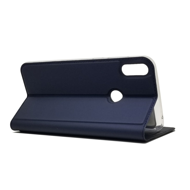 Electric Pressed Plain Texture Ultra-thin Magnetic Suction TPU + PU Leather Case with Holder & Card Slot For ASUS Zenfone Max Pro (M1) ZB601KL ZB602K
