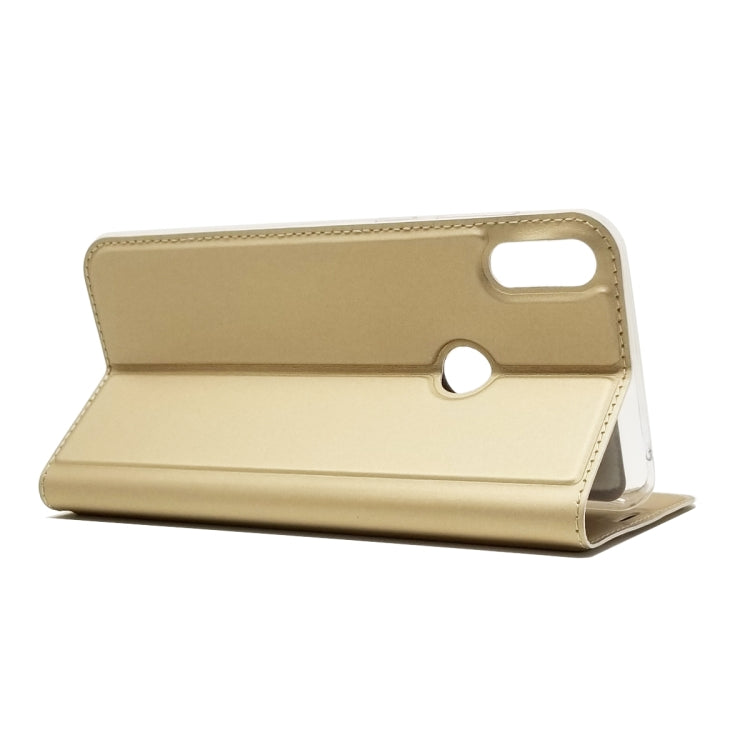 Electric Pressed Plain Texture Ultra-thin Magnetic Suction TPU + PU Leather Case with Holder & Card Slot For ASUS Zenfone Max Pro (M1) ZB601KL ZB602K
