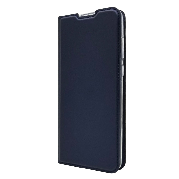 Electric Pressed Plain Texture Ultra-thin Magnetic Suction TPU + PU Leather Case with Holder & Card Slot For ASUS Zenfone Max Pro (M2) ZB631KL