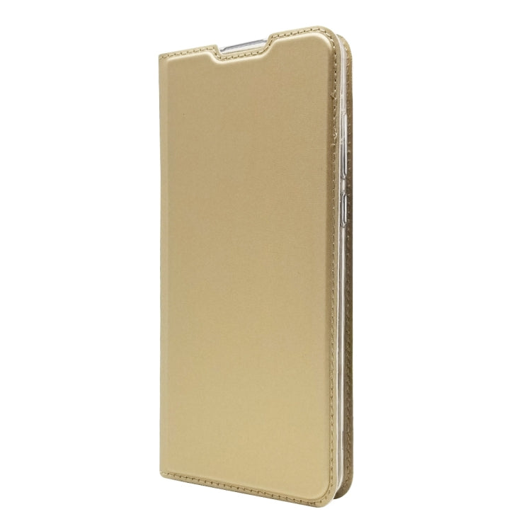 Electric Pressed Plain Texture Ultra-thin Magnetic Suction TPU + PU Leather Case with Holder & Card Slot For ASUS Zenfone Max Pro (M2) ZB631KL