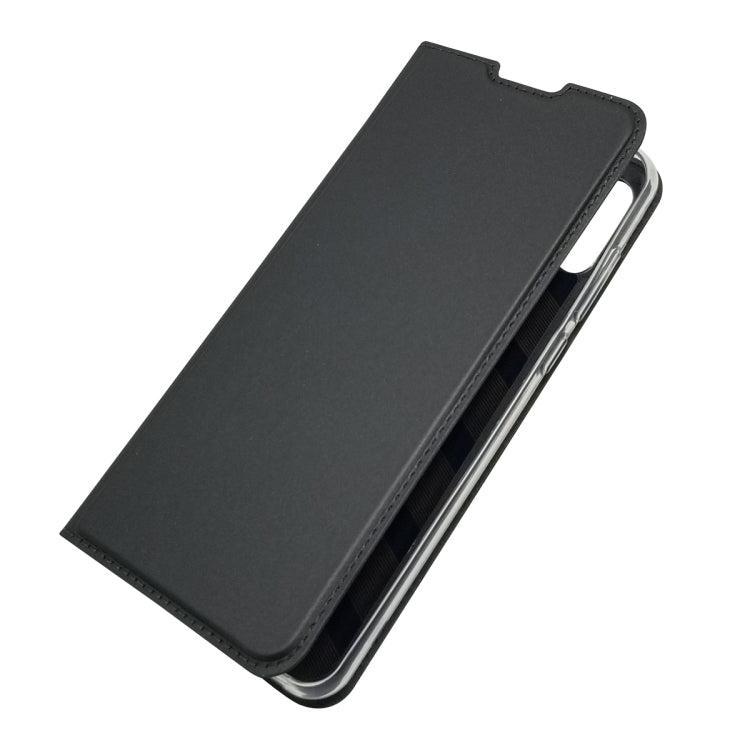 Electric Pressed Plain Texture Ultra-thin Magnetic Suction TPU + PU Leather Case with Holder & Card Slot For ASUS Zenfone Max Pro (M2) ZB631KL