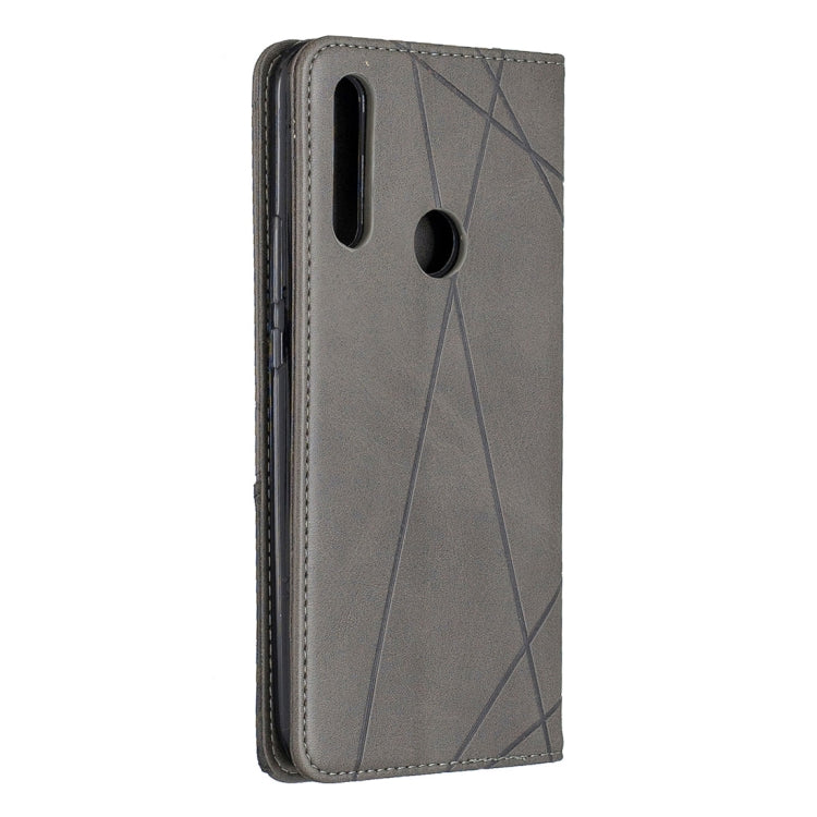 Rhombus Texture Horizontal Flip Magnetic Leather Case with Holder & Card Slots For Huawei P Smart Z / Y9 Prime (2019)