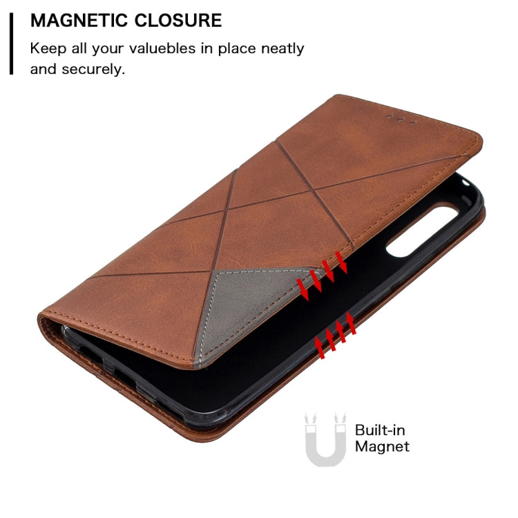 Rhombus Texture Horizontal Flip Magnetic Leather Case with Holder & Card Slots For Huawei P Smart Z / Y9 Prime (2019)