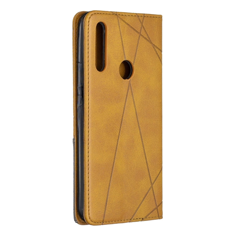 Rhombus Texture Horizontal Flip Magnetic Leather Case with Holder & Card Slots For Huawei P Smart Z / Y9 Prime (2019)