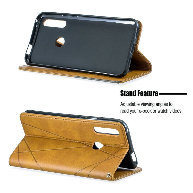 Rhombus Texture Horizontal Flip Magnetic Leather Case with Holder & Card Slots For Huawei P Smart Z / Y9 Prime (2019)