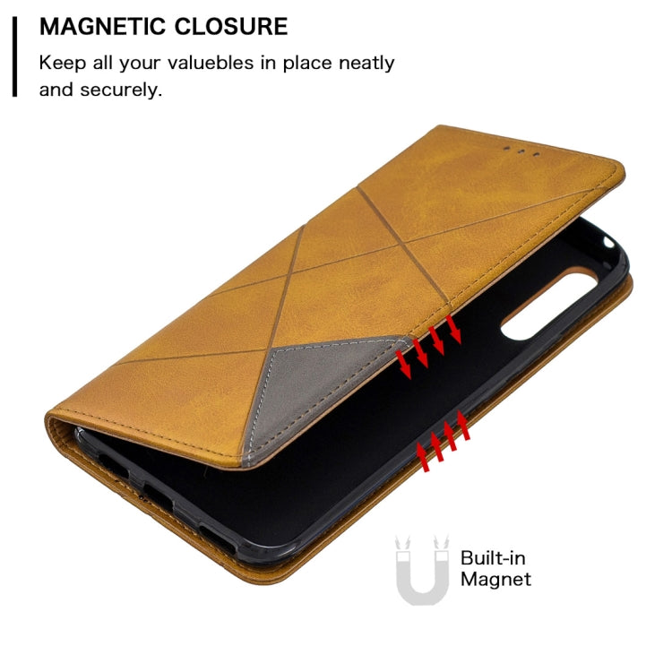 Rhombus Texture Horizontal Flip Magnetic Leather Case with Holder & Card Slots For Huawei P Smart Z / Y9 Prime (2019)